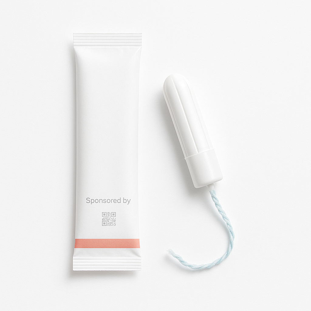 Branded tampon in here-foryou packaging